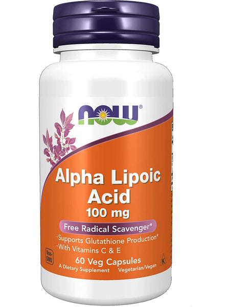 NOW Foods, Alpha Lipoic Acid 100 mg, 60 veg capsules