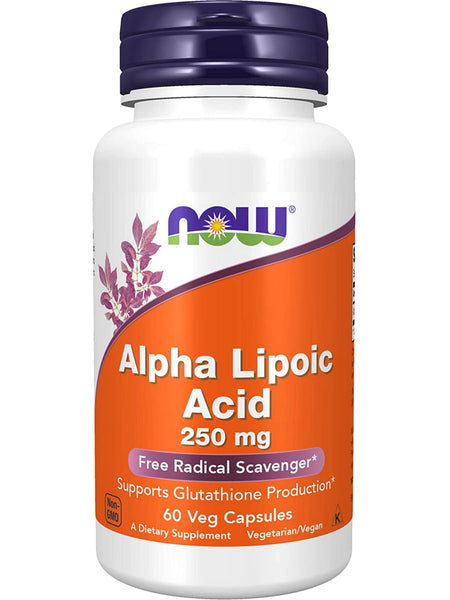 NOW Foods, Alpha Lipoic Acid 250 mg, 60 veg capsules