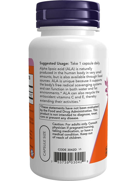 NOW Foods, Alpha Lipoic Acid 250 mg, 60 veg capsules