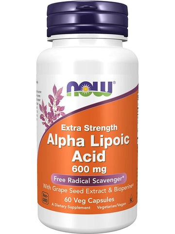 NOW Foods, Alpha Lipoic Acid 600 mg, Extra Strength, 60 veg capsules