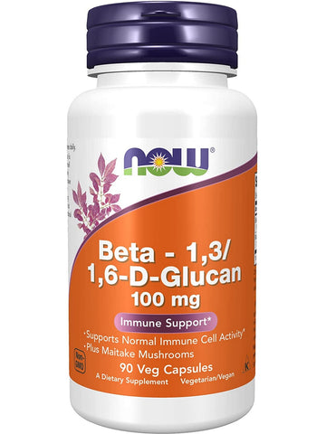 NOW Foods, Beta 1,3/1,6-D-Glucan 100 mg, 90 veg capsules