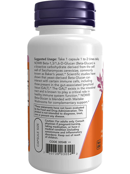 NOW Foods, Beta 1,3/1,6-D-Glucan 100 mg, 90 veg capsules