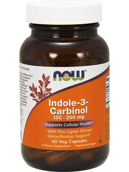 NOW Foods, Indole-3-Carbinol (I3C) 200 mg, 60 veg capsules