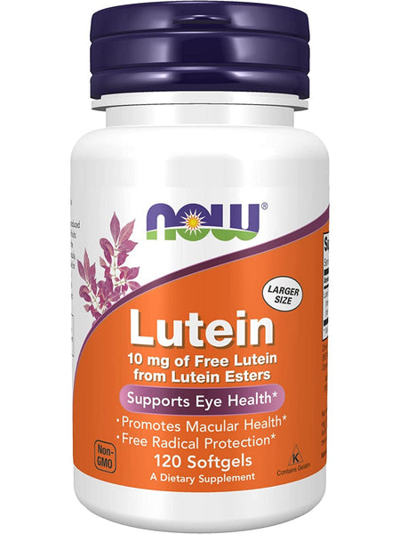 NOW Foods, Lutein 10 mg of Free Lutein from Lutein Esters, 120 softgels