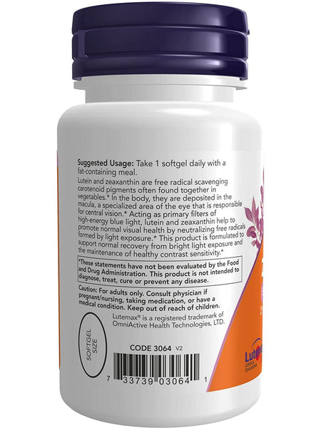 NOW Foods, Lutein & Zeaxanthin, 60 softgels