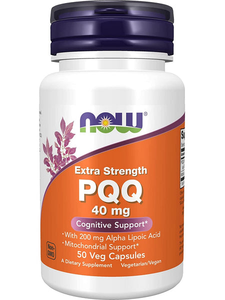NOW Foods, PQQ 40 mg, Extra Strength, 50 veg capsules