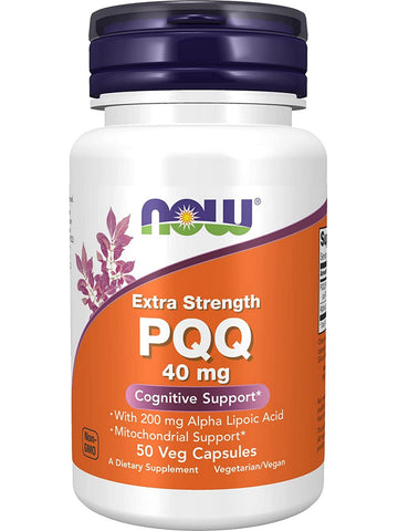 NOW Foods, PQQ 40 mg, Extra Strength, 50 veg capsules