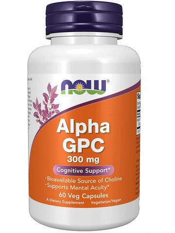 NOW Foods, Alpha GPC 300 mg, 60 veg capsules