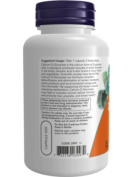 NOW Foods, Calcium D-Glucarate 500 mg, 90 veg capsules