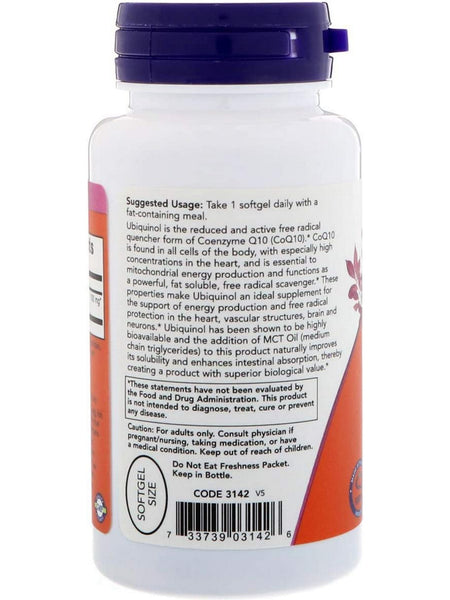 NOW Foods, Ubiquinol 100 mg, 60 softgels