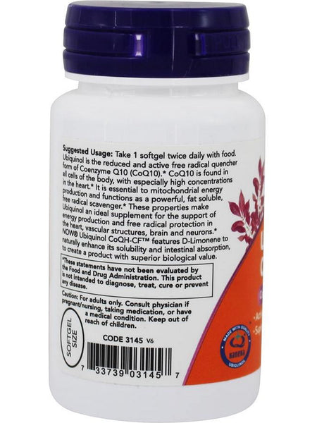 NOW Foods, Ubiquinol CoQH-CF™, 60 softgels