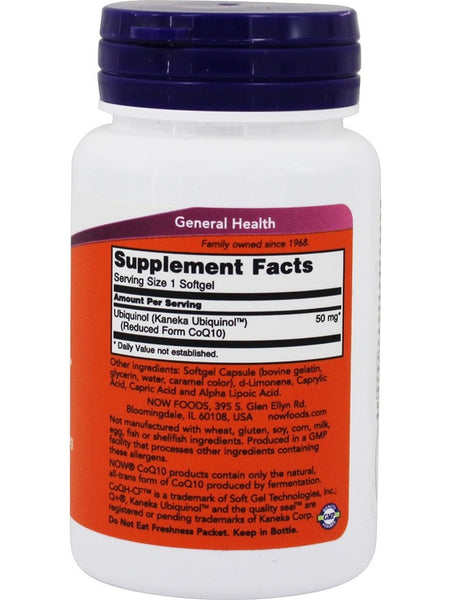 NOW Foods, Ubiquinol CoQH-CF™, 60 softgels