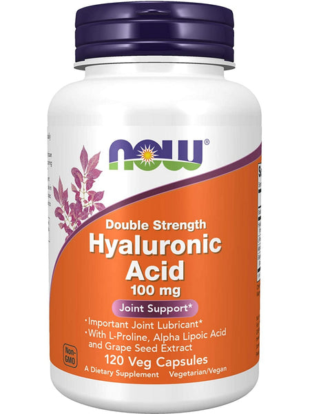 NOW Foods, Hyaluronic Acid 100 mg, Double Strength, 120 veg capsules