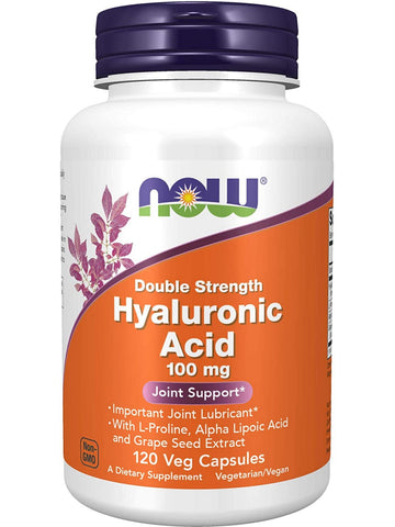 NOW Foods, Hyaluronic Acid 100 mg, Double Strength, 120 veg capsules