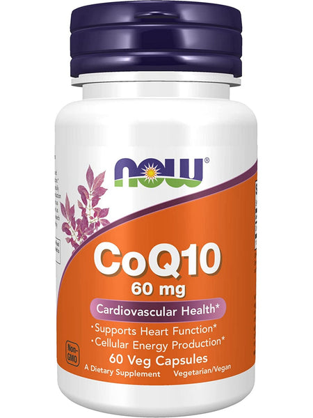 NOW Foods, CoQ10 60 mg, 60 veg capsules