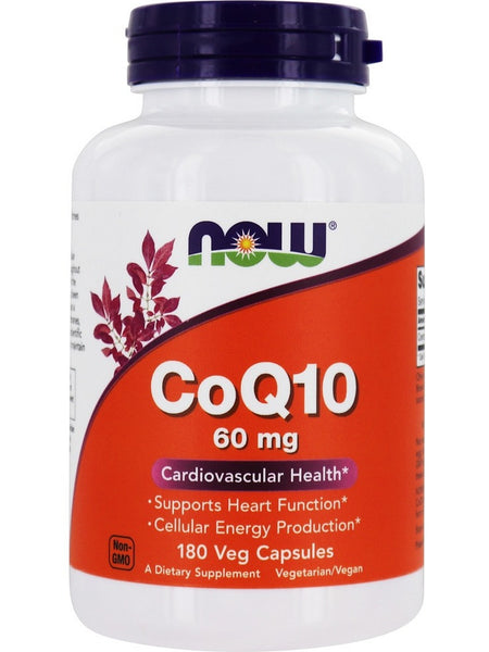 NOW Foods, CoQ10 60 mg, 180 veg capsules