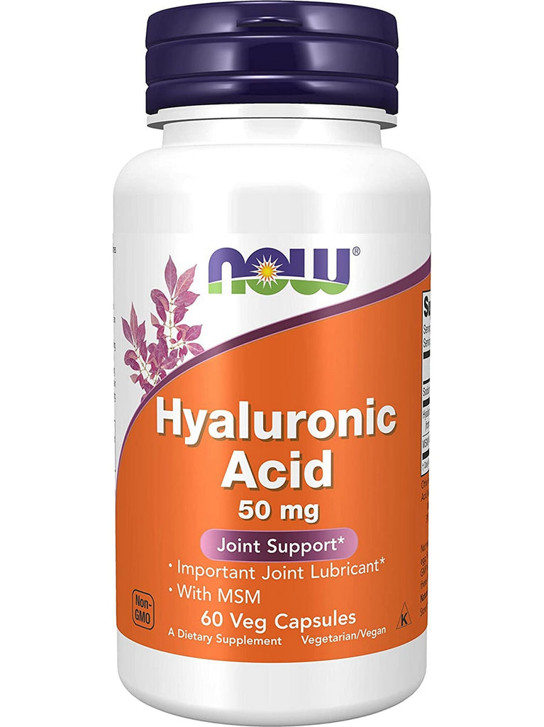 NOW Foods, Hyaluronic Acid 50 mg with MSM, 60 veg capsules