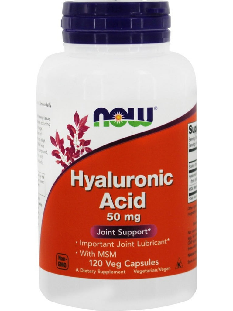 NOW Foods, Hyaluronic Acid 50 mg with MSM, 120 veg capsules