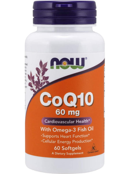 NOW Foods, CoQ10 60 mg with Omega-3 Fish Oil, 60 softgels