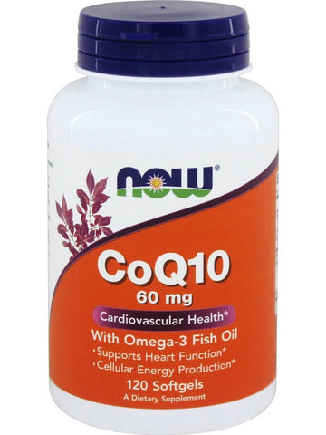 NOW Foods, CoQ10 60 mg with Omega-3 Fish Oil, 120 softgels