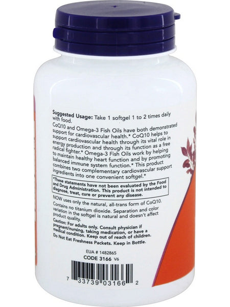 NOW Foods, CoQ10 60 mg with Omega-3 Fish Oil, 120 softgels