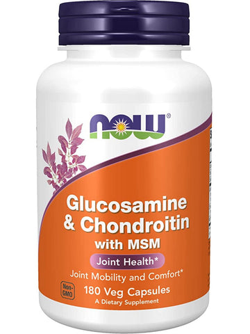 NOW Foods, Glucosamine & Chondroitin with MSM, 180 veg capsules