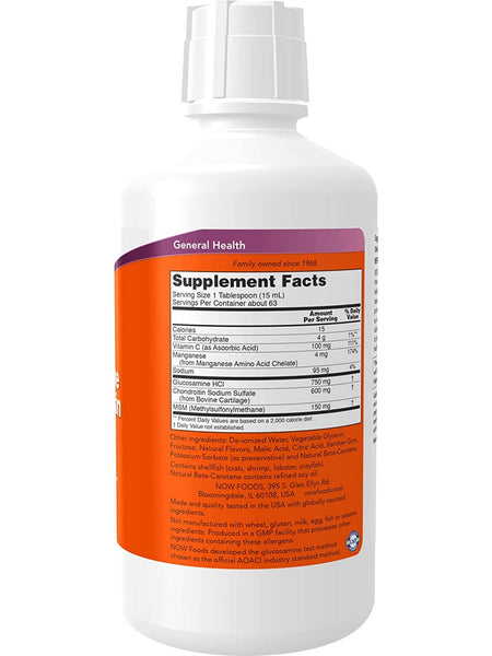 NOW Foods, Liquid Glucosamine & Chondroitin with MSM, 32 fl oz
