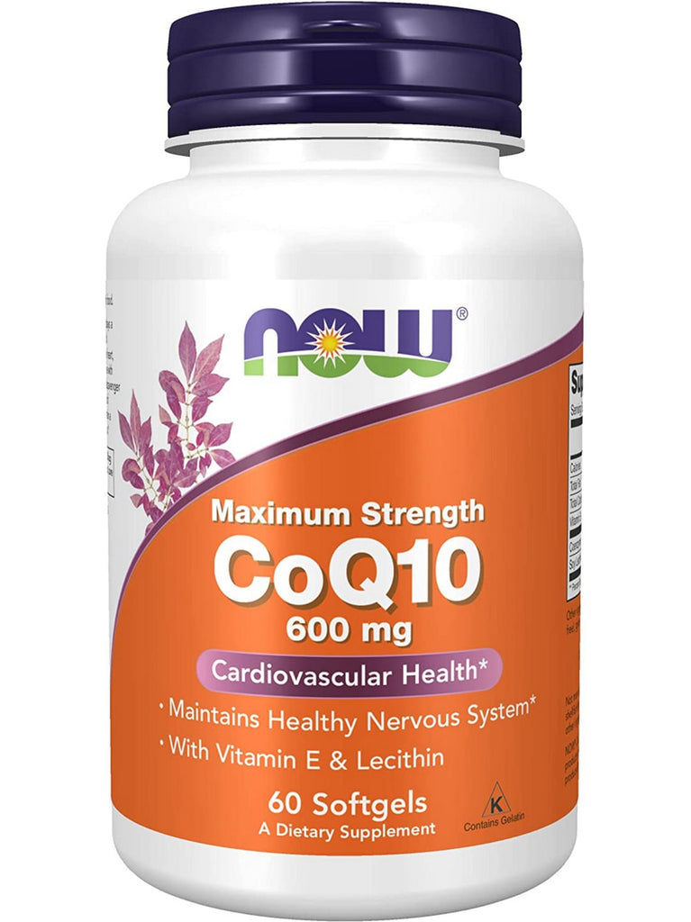 NOW Foods, CoQ10 600 mg, 60 softgels
