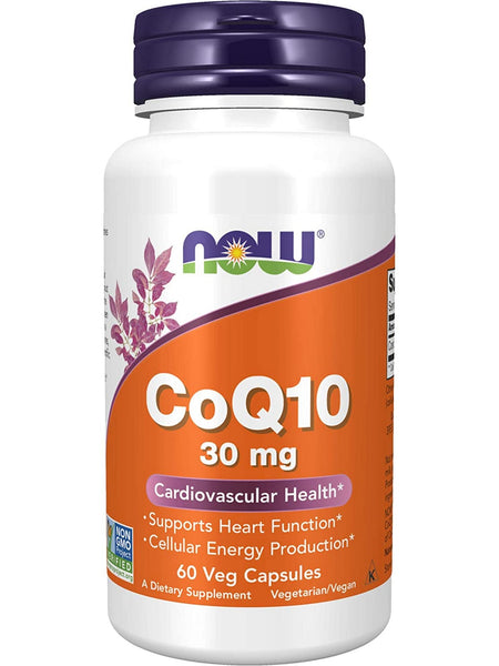 NOW Foods, CoQ10 30 mg, 60 veg capsules