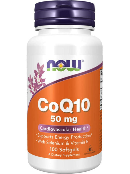 NOW Foods, CoQ10 50 mg, 100 softgels