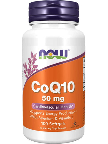 NOW Foods, CoQ10 50 mg, 100 softgels