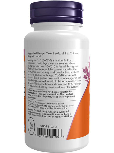 NOW Foods, CoQ10 50 mg, 100 softgels