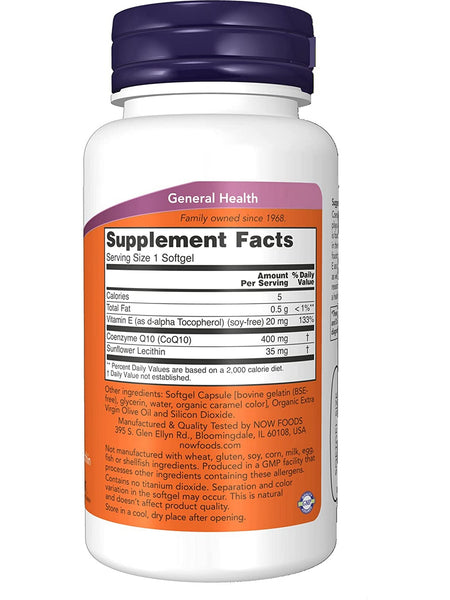 NOW Foods, CoQ10 400 mg, 30 softgels