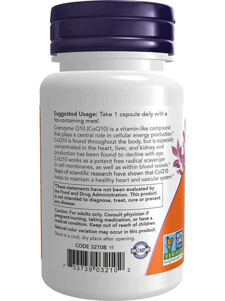 NOW Foods, CoQ10 100 mg with Hawthorn Berry, 30 veg capsules