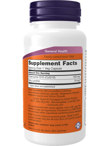 NOW Foods, CoQ10 150 mg, 100 veg capsules