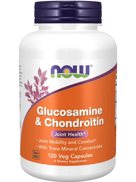 NOW Foods, Glucosamine & Chondroitin with Trace Minerals, 120 veg capsules