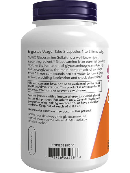 NOW Foods, Glucosamine Sulfate 750 mg, 240 ve capsules