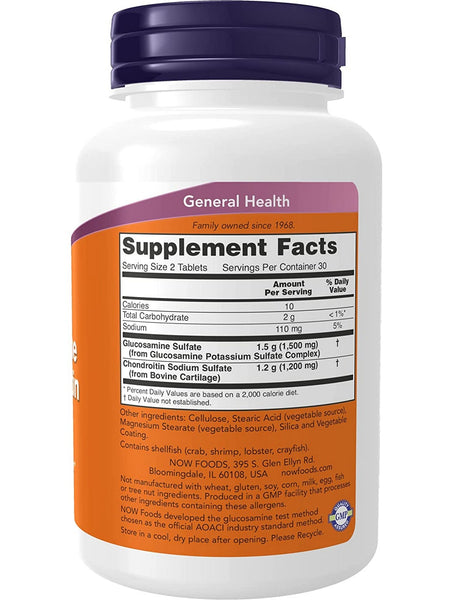 NOW Foods, Glucosamine & Chondroitin, Extra Strength, 60 tablets