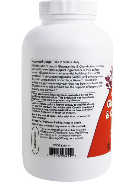 NOW Foods, Glucosamine & Chondroitin, Extra Strength, 240 tablets
