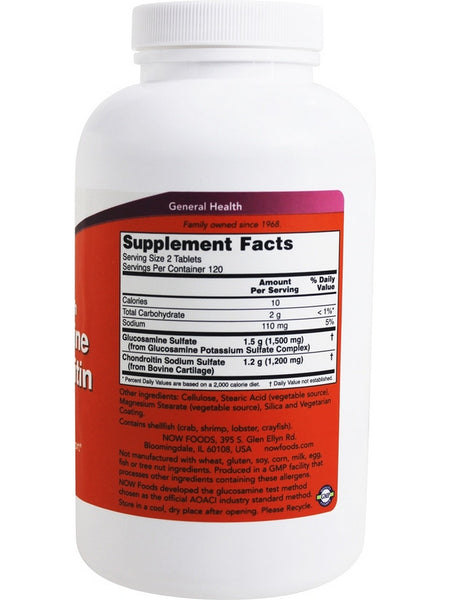 NOW Foods, Glucosamine & Chondroitin, Extra Strength, 240 tablets