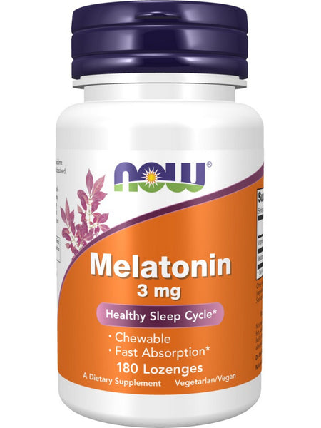 NOW Foods, Melatonin 3 mg, 180 lozenges