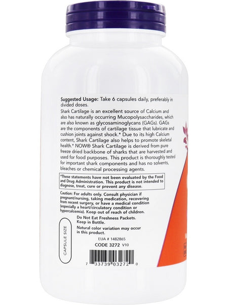 NOW Foods, Shark Cartilage 750 mg, 300 capsules