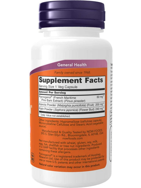 NOW Foods, Pycnogenol® 60 mg, 50 veg capsules