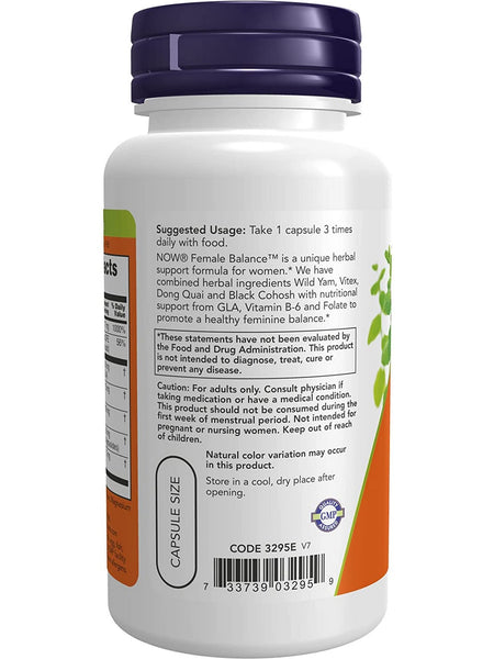 NOW Foods, Female Balance™, 90 veg capsules