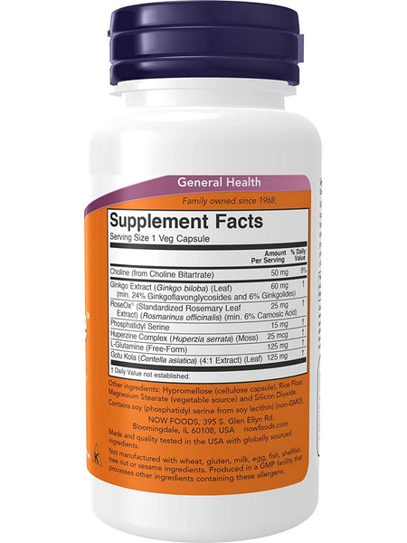 NOW Foods, Brain Elevate™, 60 veg capsules