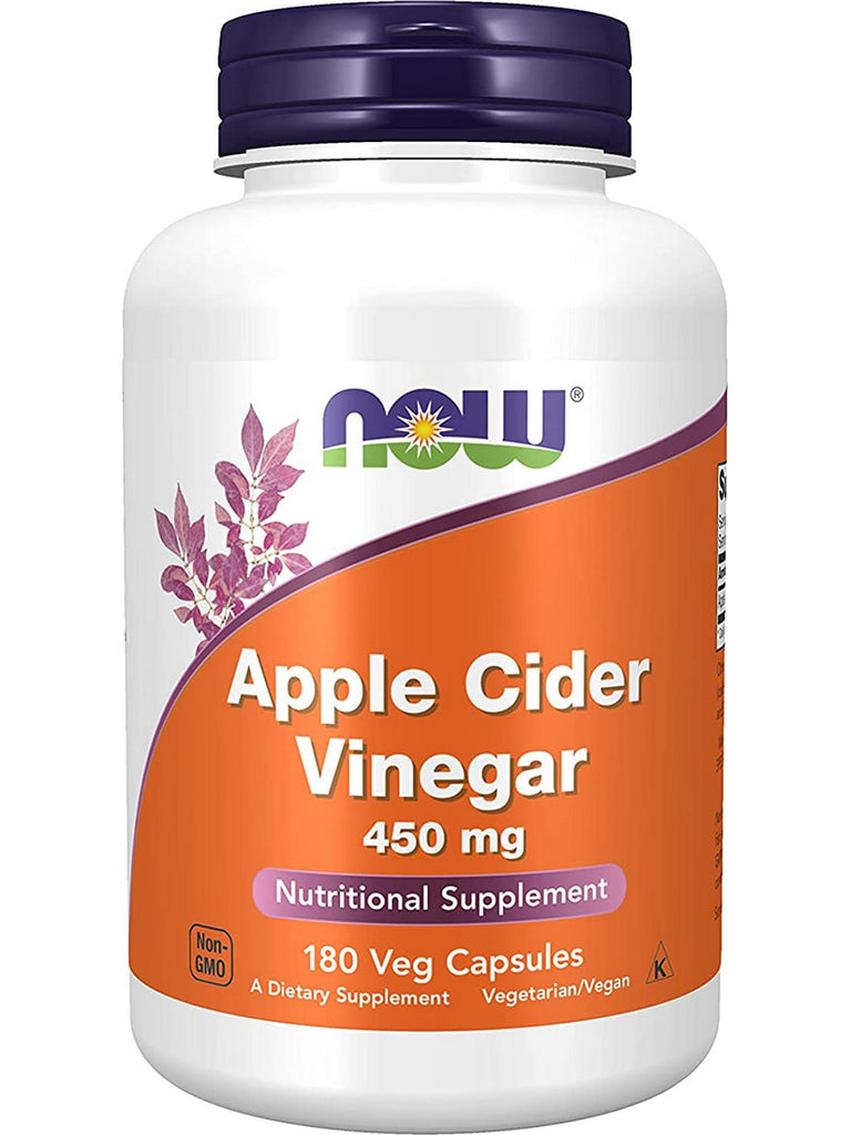 NOW Foods, Apple Cider Vinegar 450 mg, 180 veg capsules