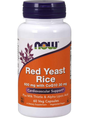 NOW Foods, Red Yeast Rice 600 mg with CoQ10 30 mg, 60 veg capsules