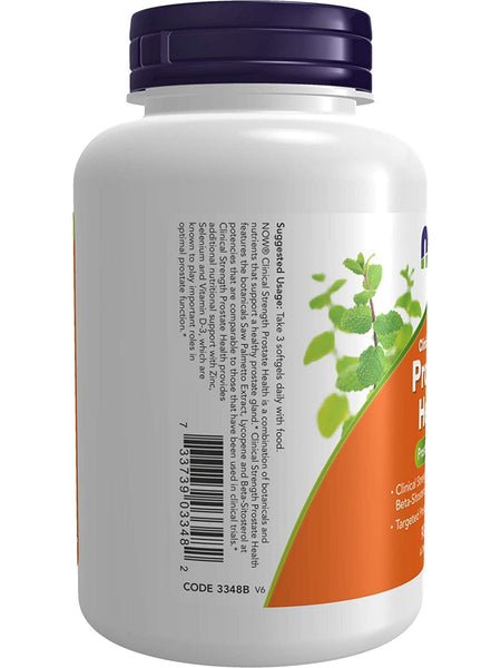 NOW Foods, Prostate Health, Clinical Strength, 90 softgels