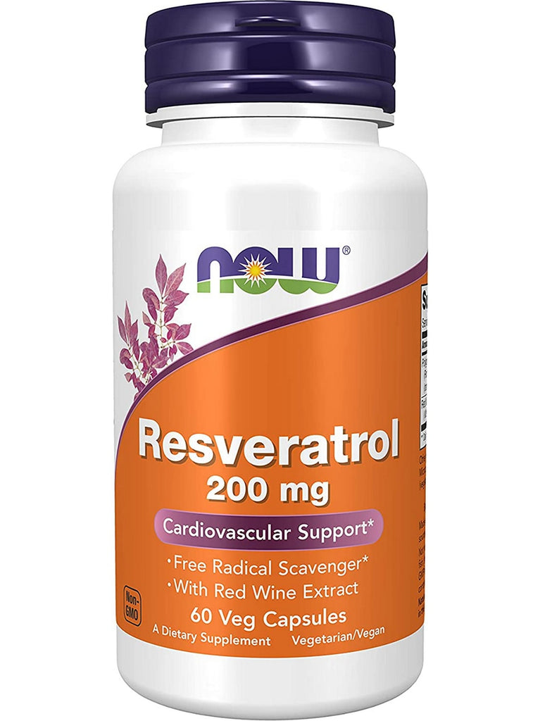 NOW Foods, Resveratrol 200 mg, 60 veg capsules