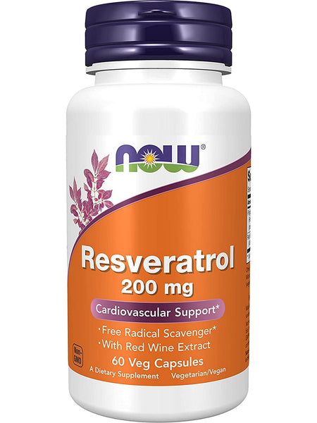 NOW Foods, Resveratrol 200 mg, 60 veg capsules
